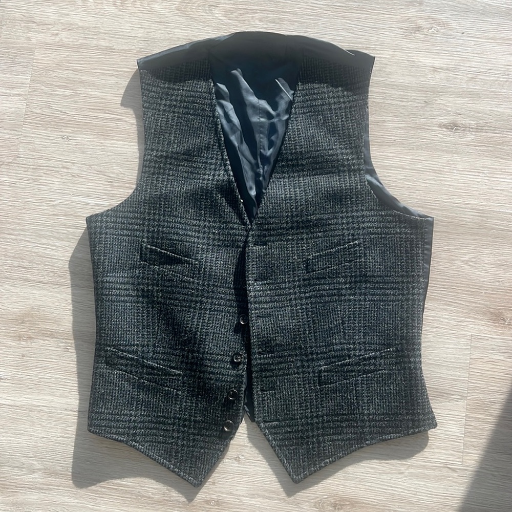 Ralph lauren waistcoat vest black & grey